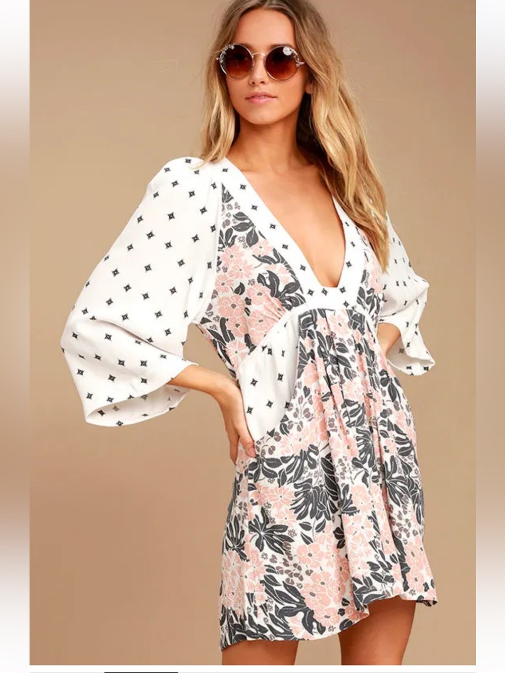 Free People Tallula printed mini Dress Sz-S